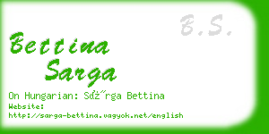 bettina sarga business card